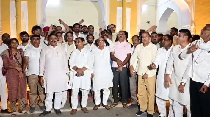 जयपुर पुलिस कमिश्नर रेट में कांग्रेस का प्रदर्शन