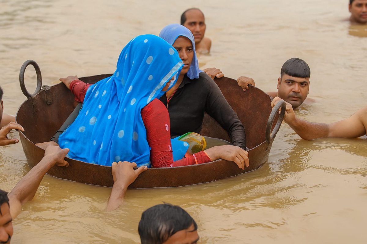 उफान के बीच गर्भवती को कैसे कराएं नदी पार? फिर लोगों ने लगाया गजब का जुगाड़