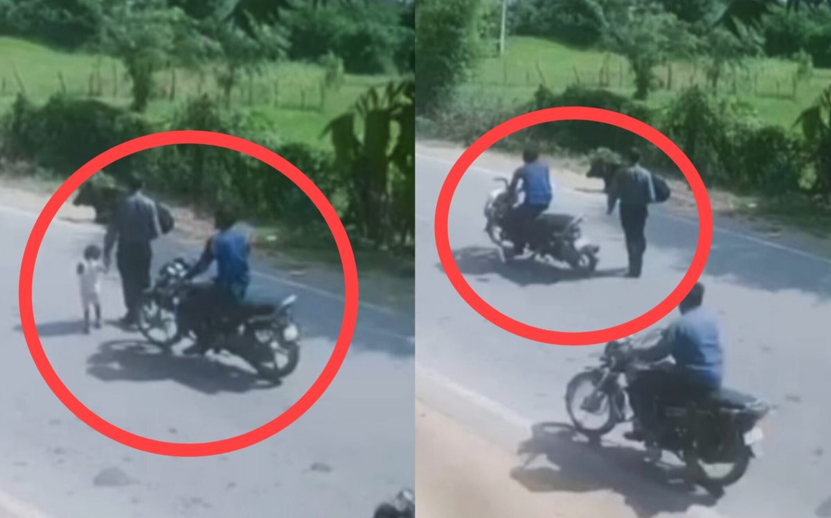 दादा देखता रह गया और अंगुली पकड़ी हुई पोती को उड़ा गया बाइक चालक