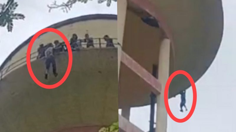 विवाद से परेशान शख्स ने उठाया ख़ौफ़नाक कदम, पानी की टंकी से नीचे लटक गया