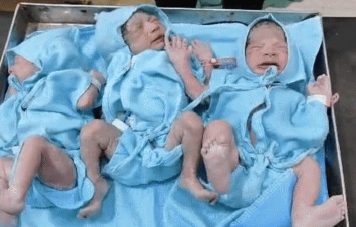 डीग में तीन बच्चियों का एक साथ जन्म, वह भी 5-5 मिनट के अंतराल में