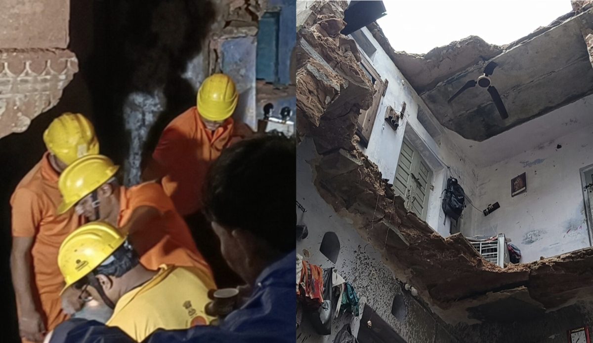 रात की खामोशी में अचानक ढह गई चार मंजिला इमारत, फिर मची चीख पुकार