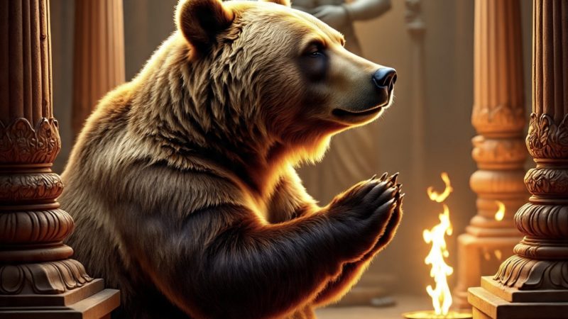 भगवान शिव के मंदिर मेें पूजा करने पहुंचा भालू! “जय महादेव” के लगे जयकारे