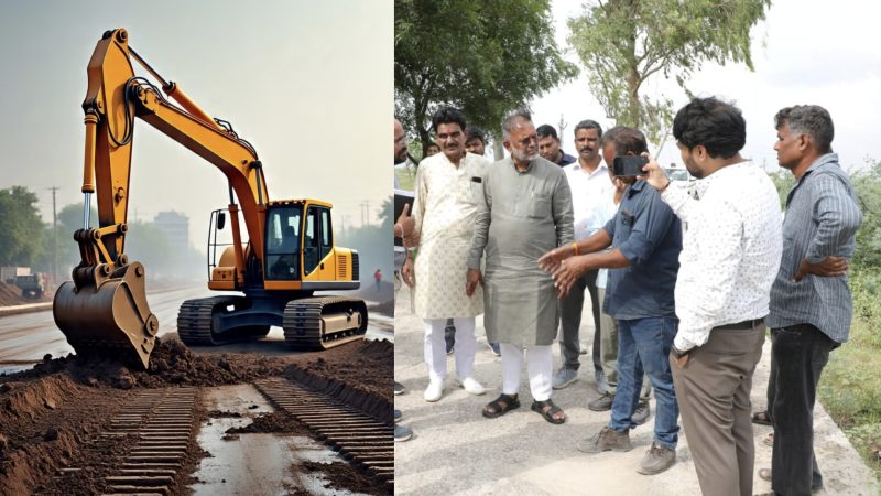 हीरालाल नागर को आया ऐसा गुस्सा! सीसी रोड़ को ही उखड़वा दिया जेसीबी से, जानिए क्यों?