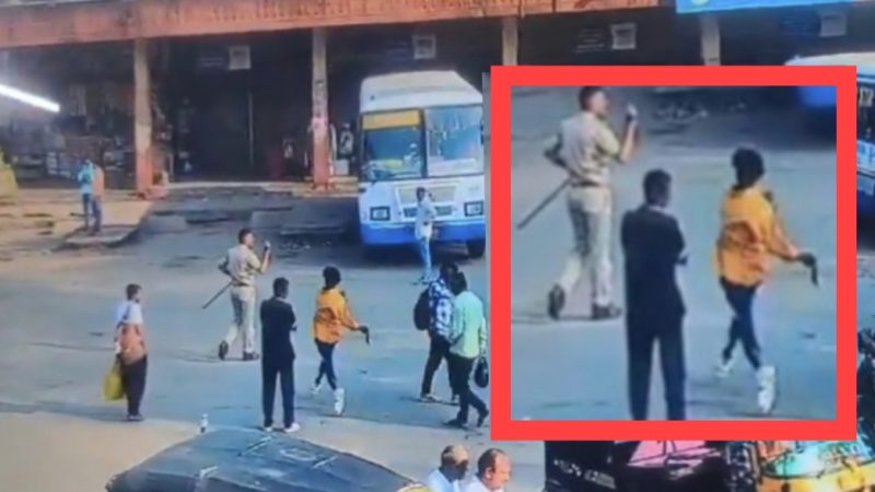 दबंग बदमाशों का दुःसाहस, सरेआम पुलिसकर्मी पर चाकू से किया हमला, देखिए विडियो