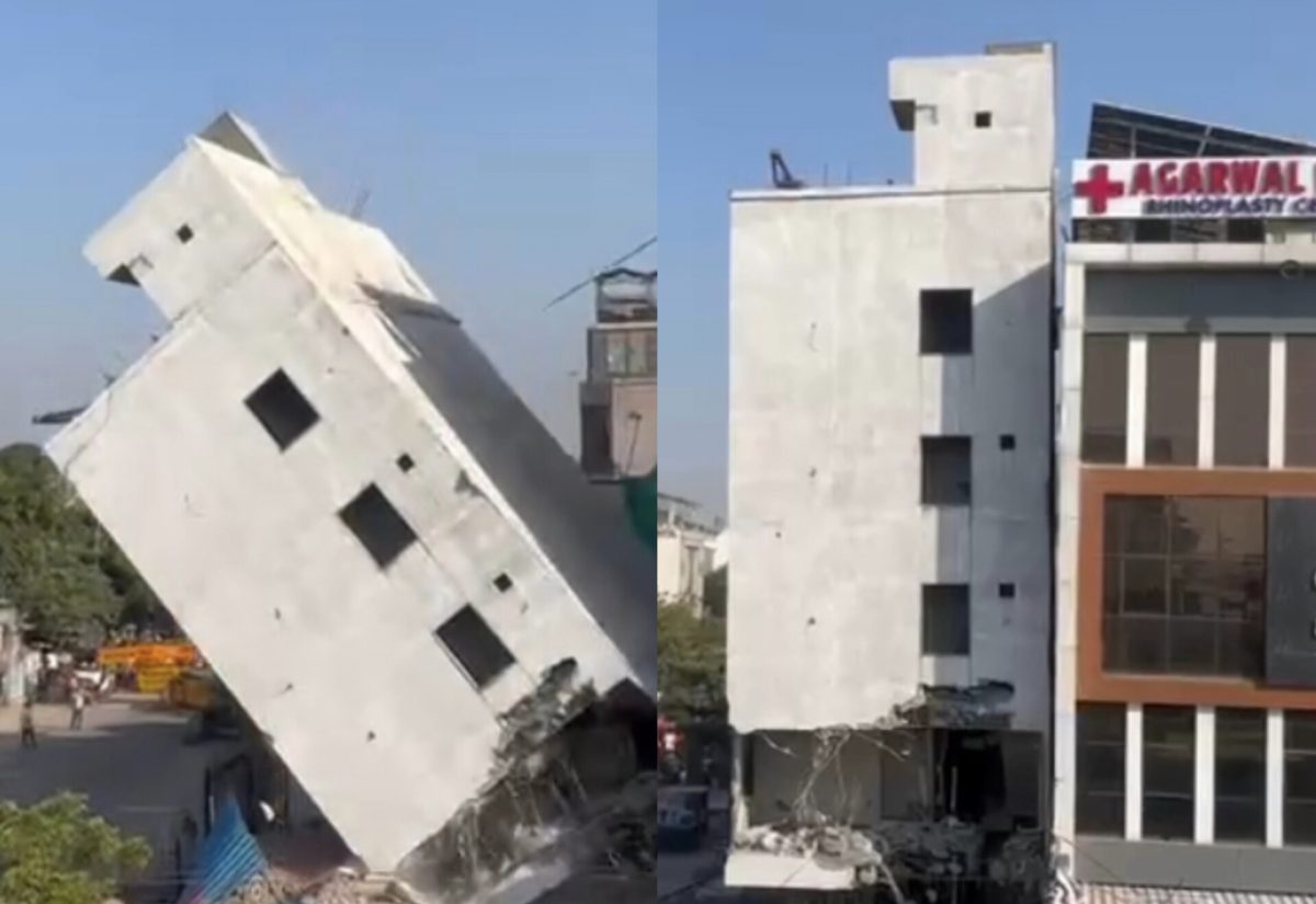 5 मंजिला बिल्डिंग अचानक हो गई ध्वस्त, हैरान कर देने वाला मामला, देखिए Video