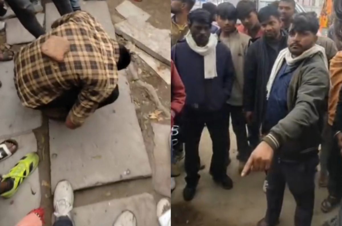 सांड को ट्रैक्टर से खींचा तो, ग्रामीणों का युवक पर टूटा गुस्सा, मुर्गा बनाया गांव में निकाला जुलूस