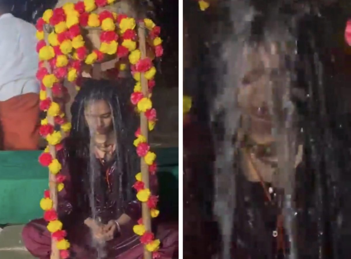 महिला साधु की प्रचंड ठंड के बीच कड़ी जल तपस्या, Video देखकर रोंगटे खड़े हो जाएंगे