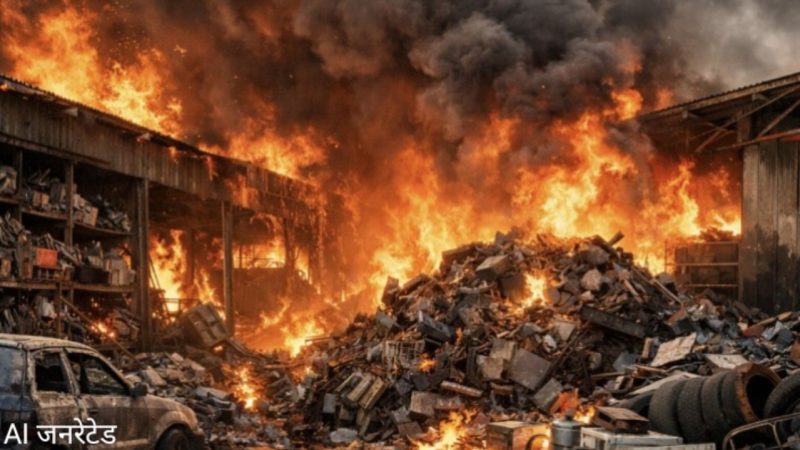 फिर से दहल गया भिवाड़ी! तेज धमाकों से गोदाम में लगी भीषण आग, लोग घरों से भाग छूटे
