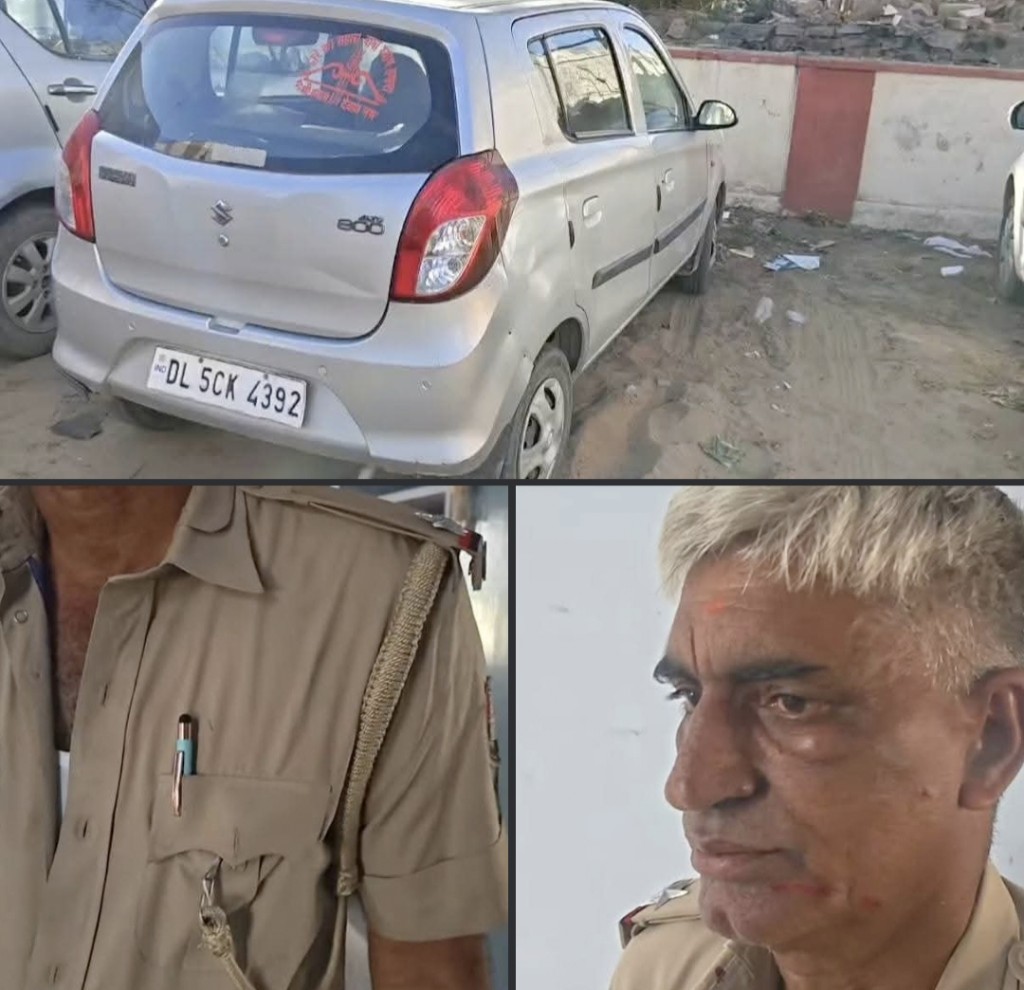सीकर में पुलिसकर्मी को जमकर पीटा युवकों ने, कार सवार युवकों का बवाल